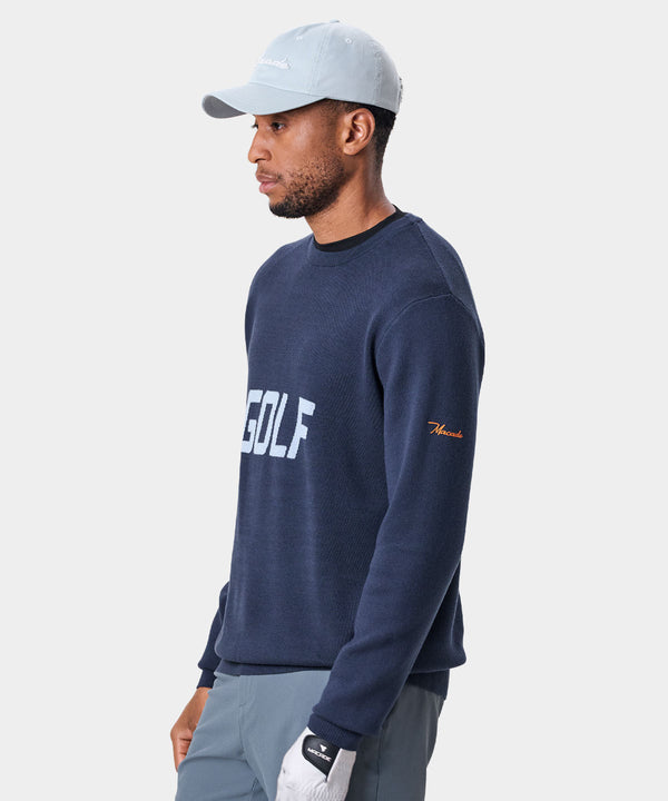 Oversized Golf Sweater - Navy