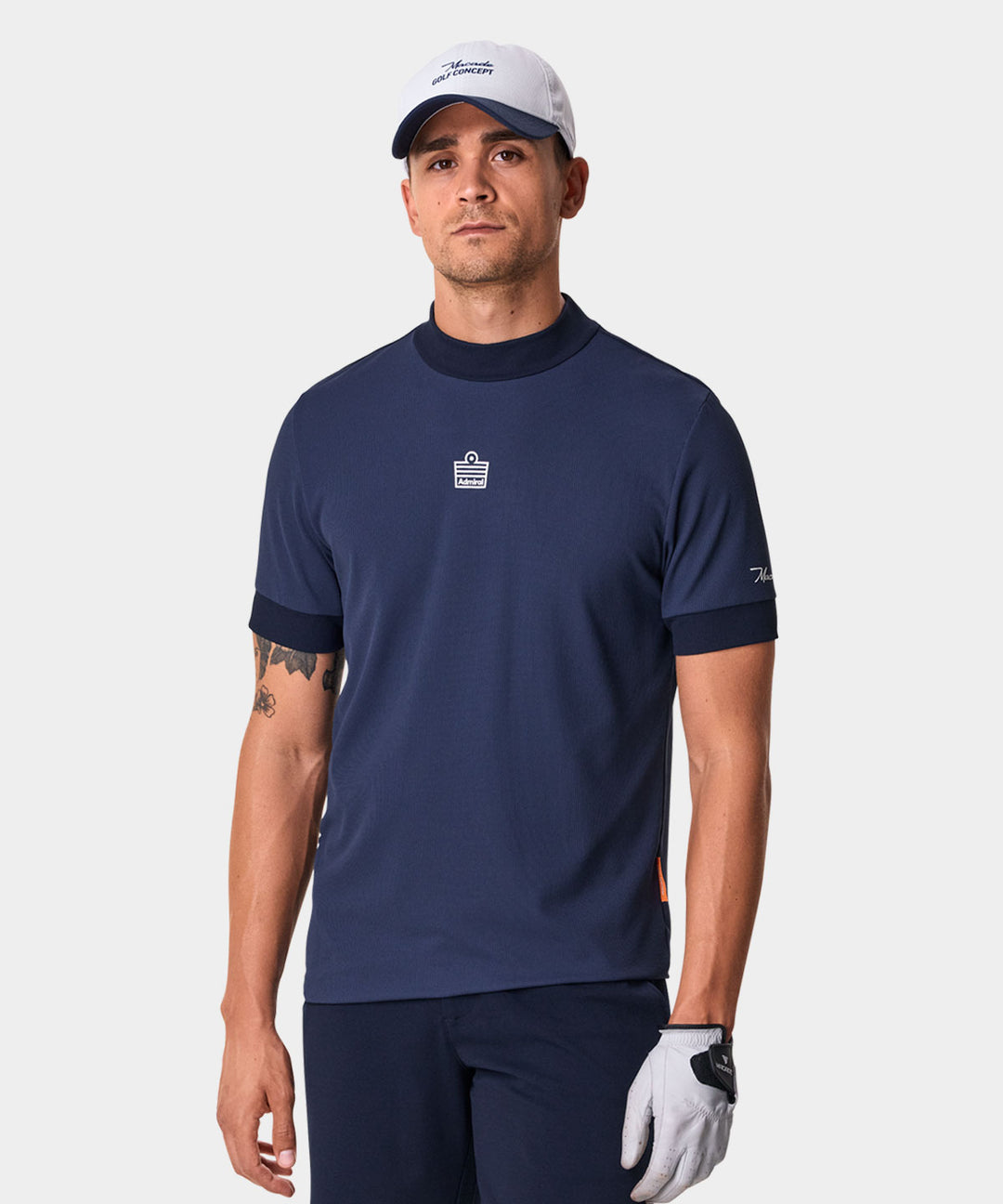 Navy Admiral Mock Neck Shirt Macade Golf