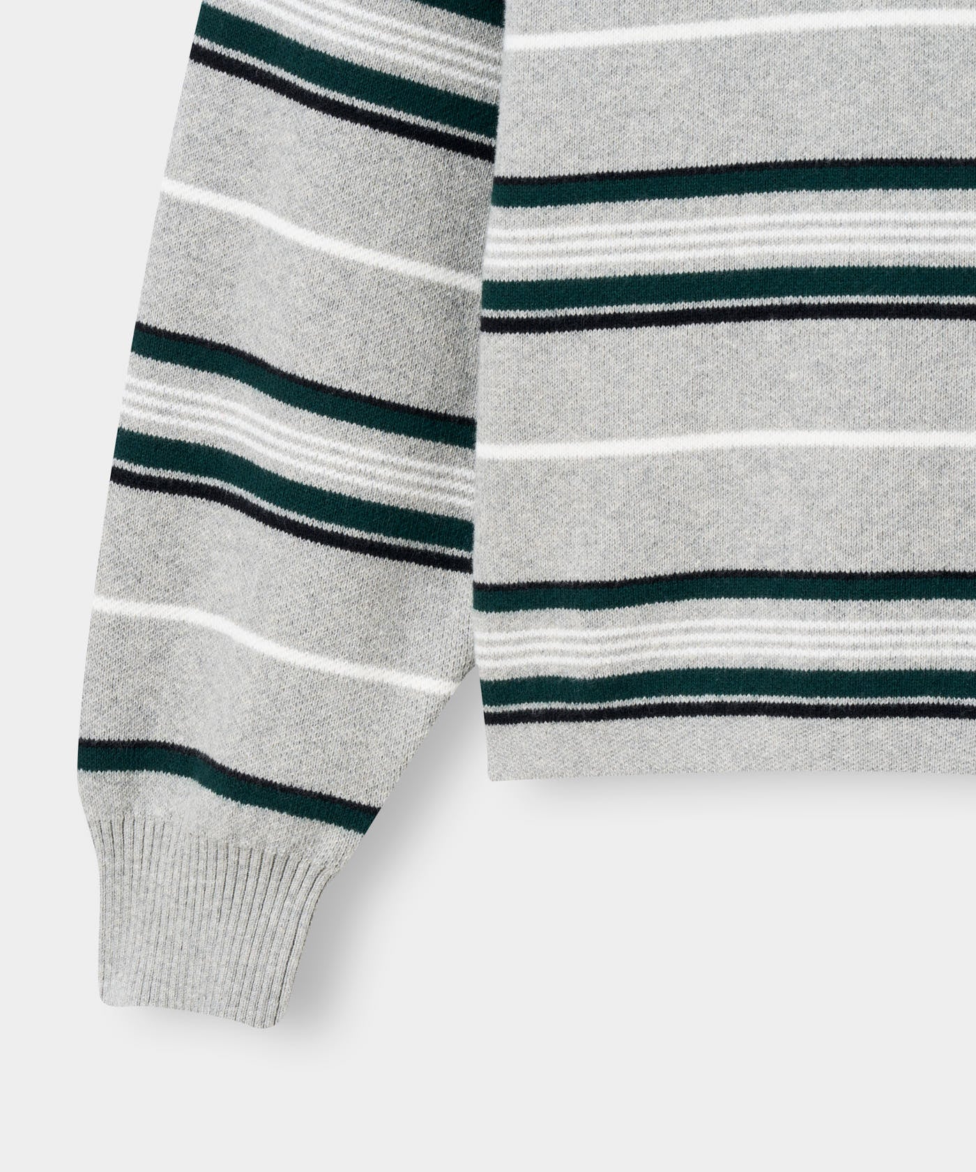 Noelle Knit Polo Sweater - Grey Melange