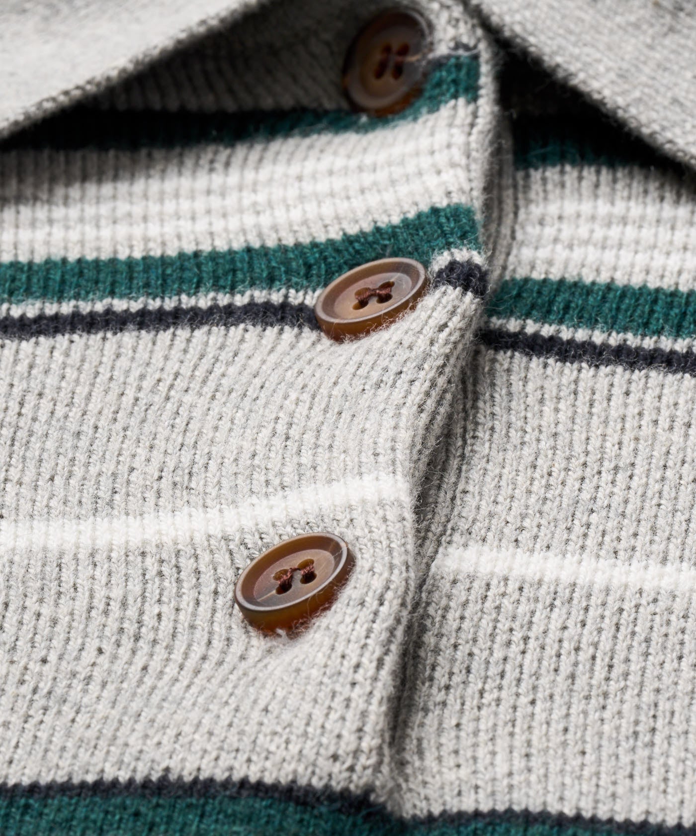 Noelle Knit Polo Sweater - Grey Melange