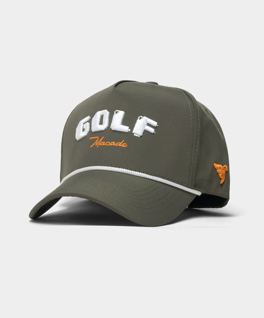 Olive Crossover Rope Snapback Macade Golf