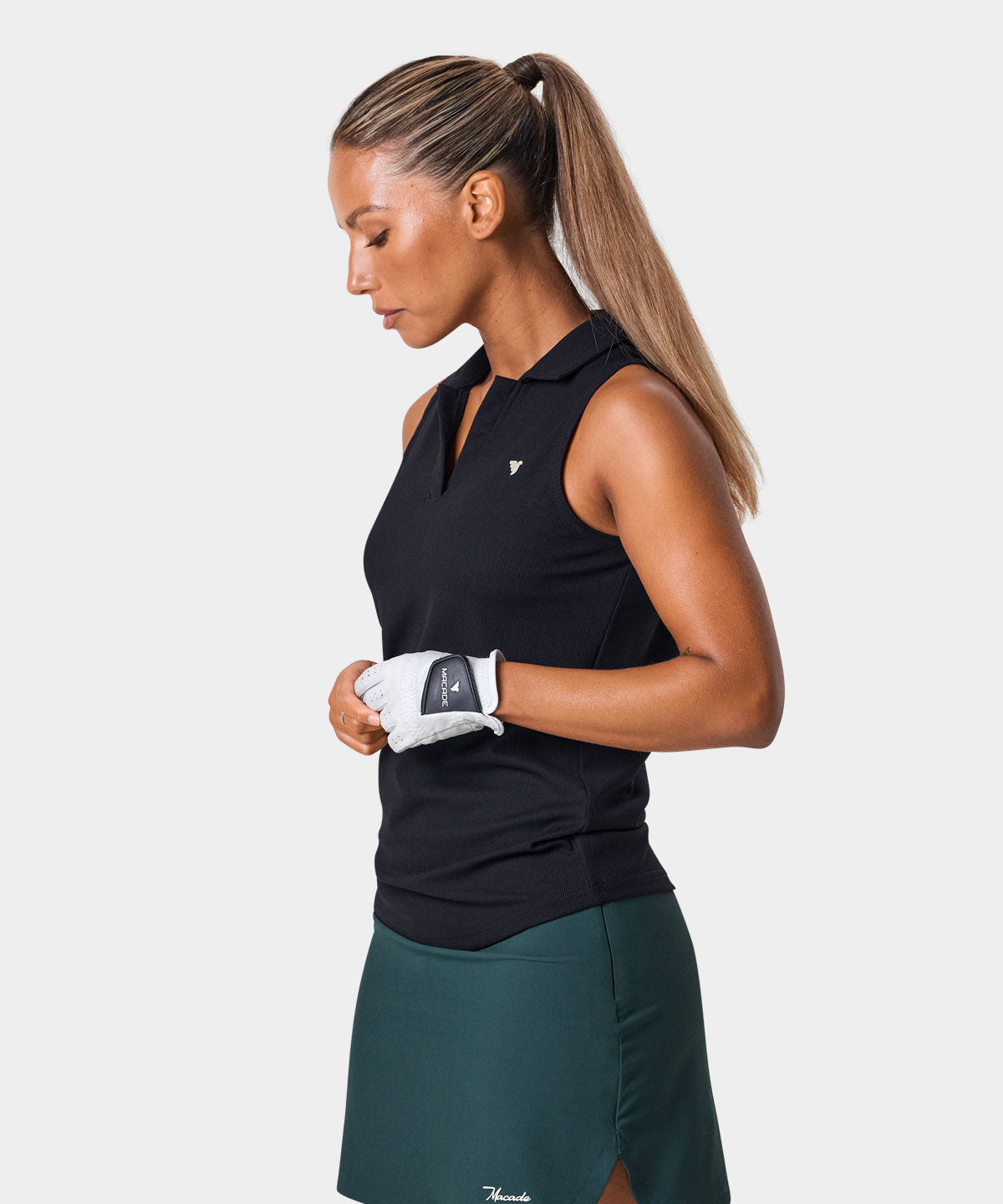 Ora Black Sleeveless Shirt Macade Golf