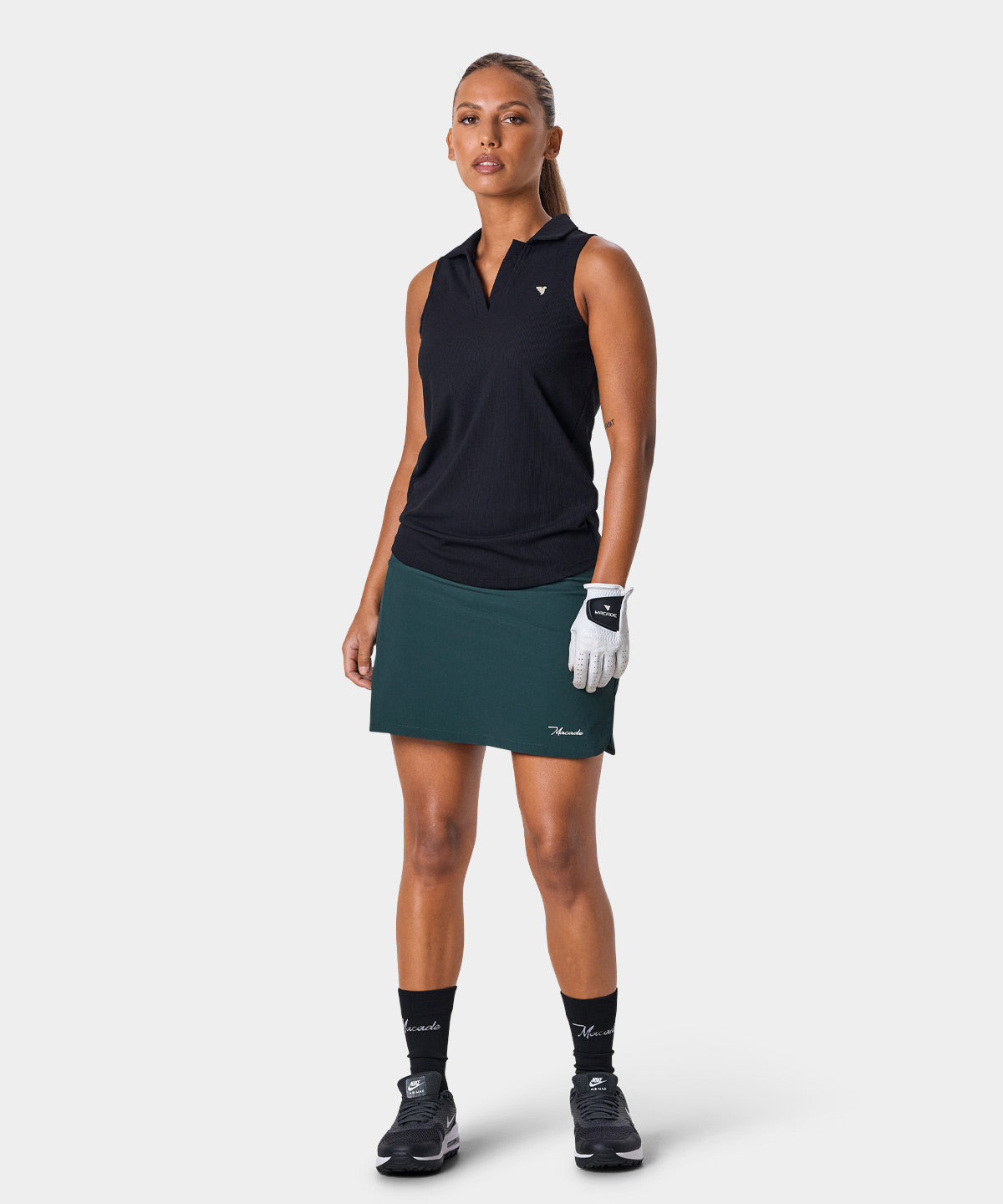 Ora Black Sleeveless Shirt Macade Golf