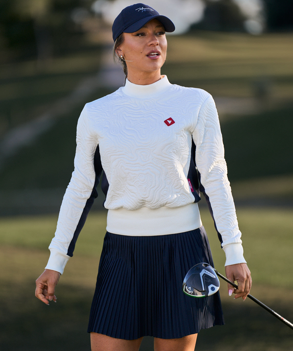 Ridge Mock Sweater - White