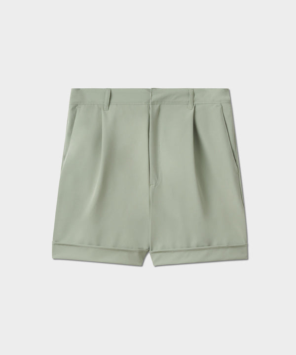 Pleated Course Shorts - Sage