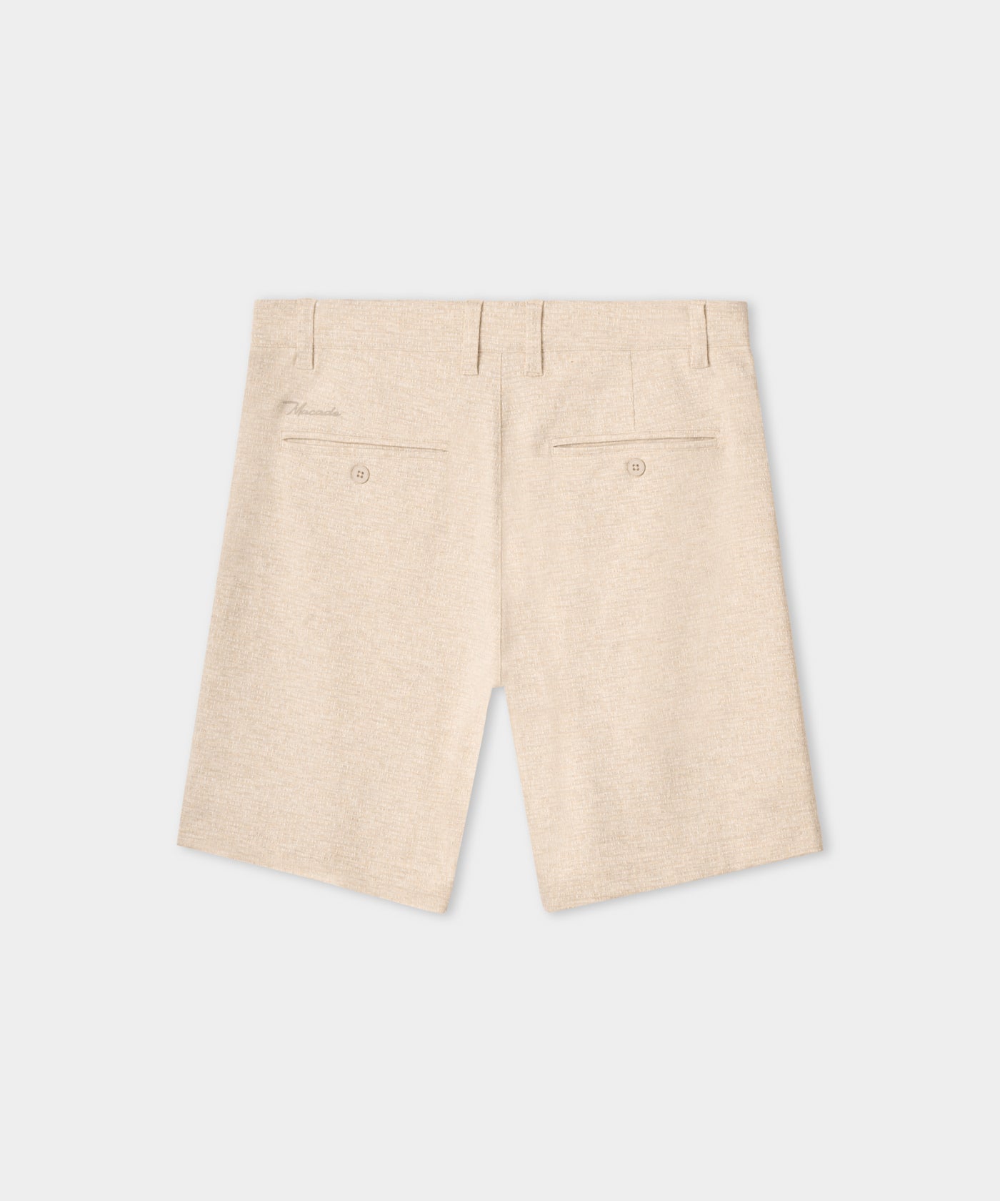 Ridgeweave Pleated Shorts - Sand flatlay 09