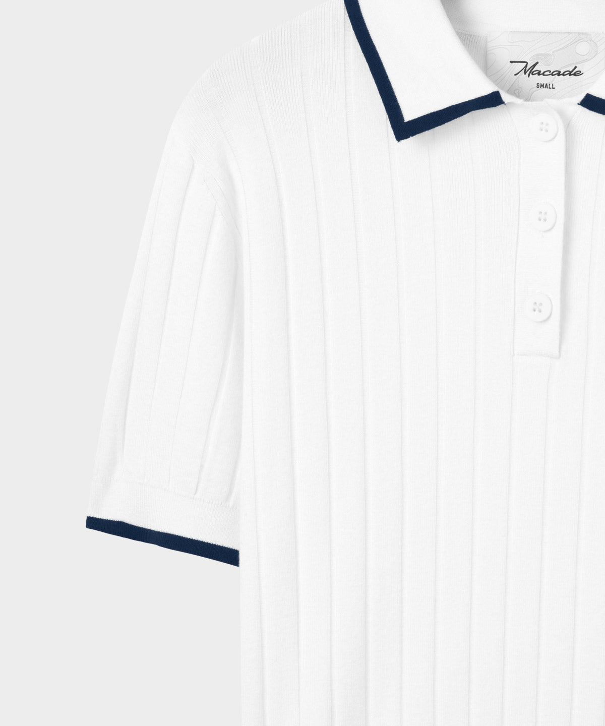 Skye White Course Knit Polo Macade Golf