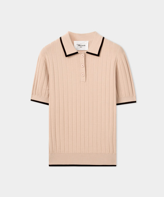 Skye Tan Course Knit Polo
