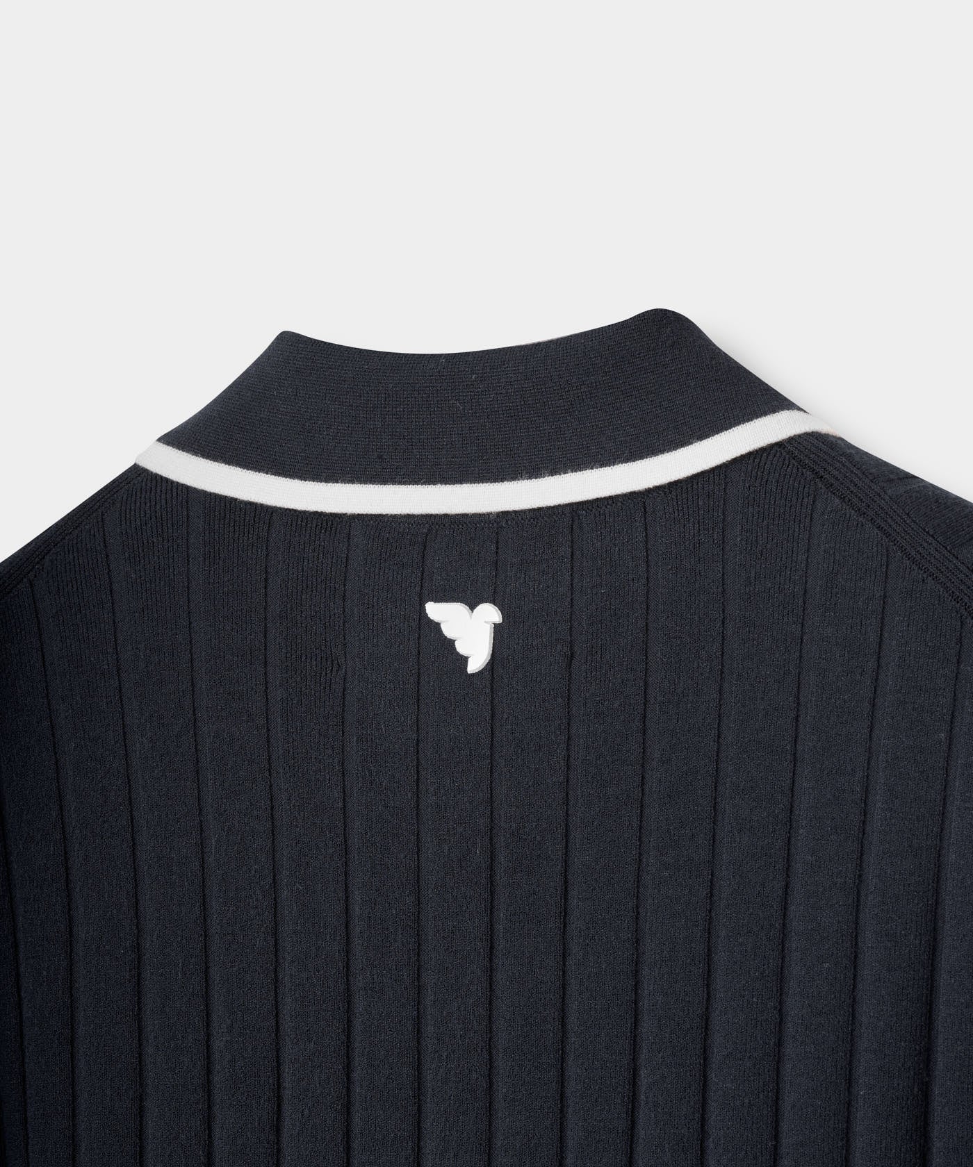 Skye Course Knit Polo - Navy flatlay 08