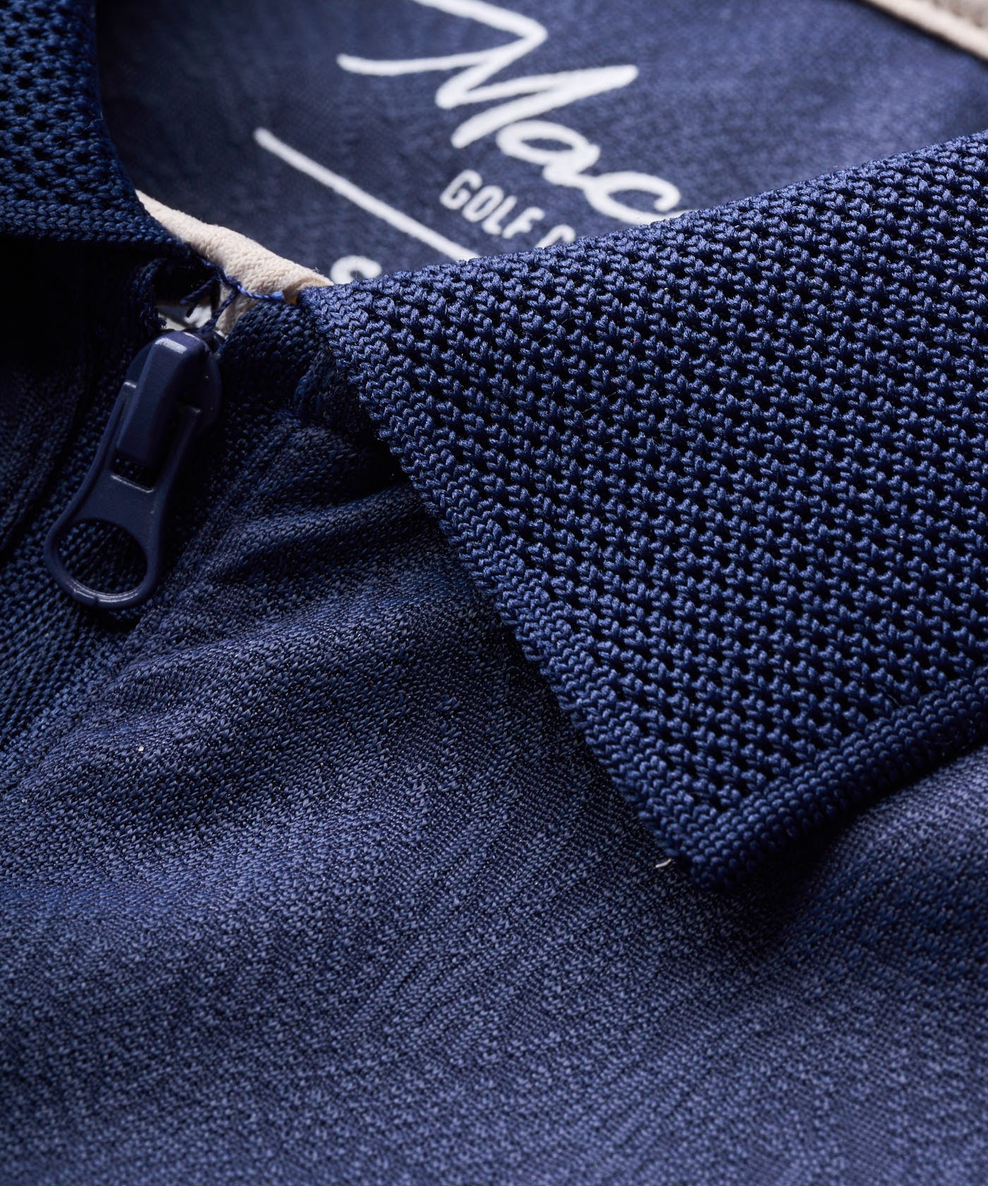 Lace Paisley Zip Shirt - Navy