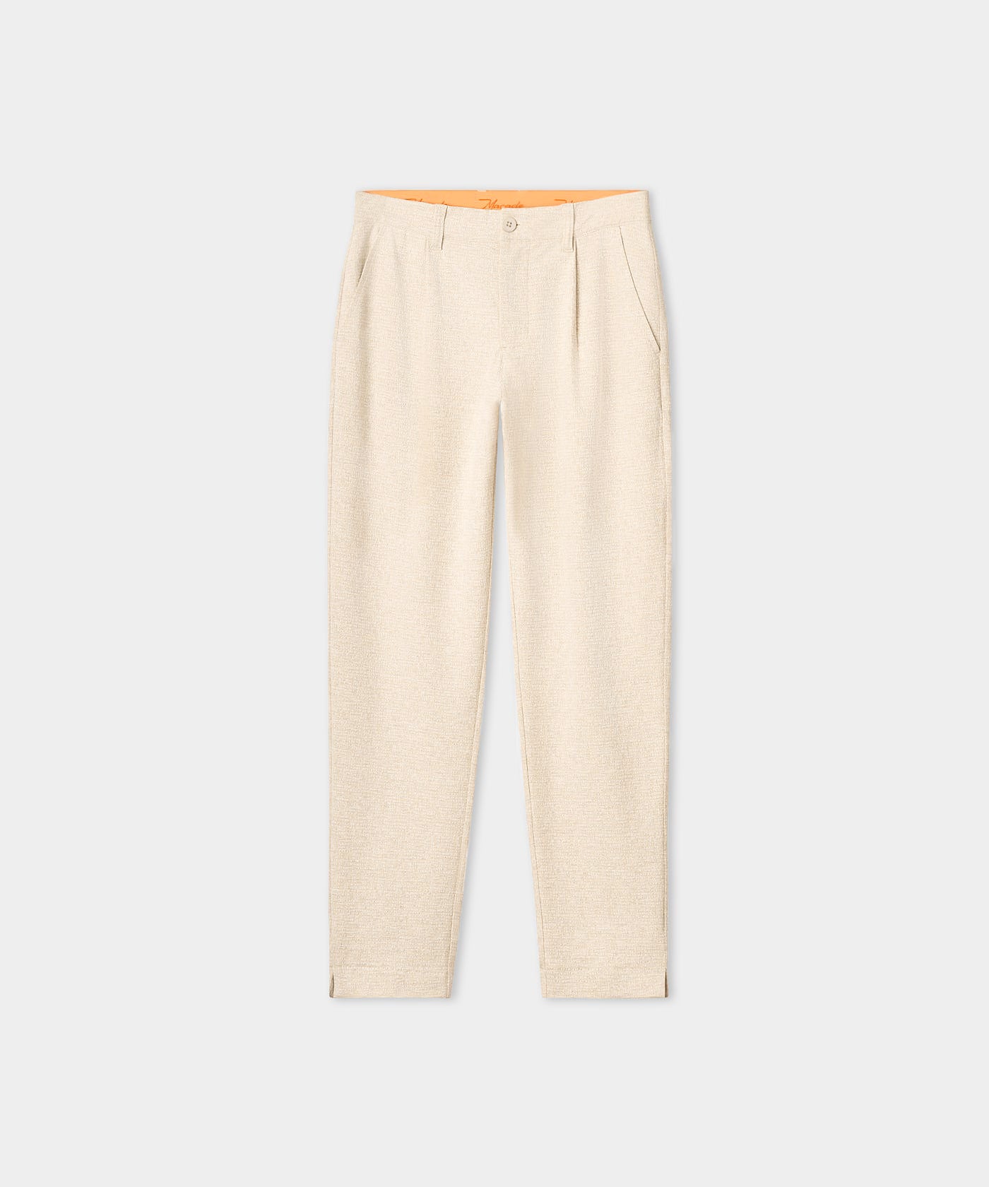 Ridgeweave Pleated Trousers - Sand