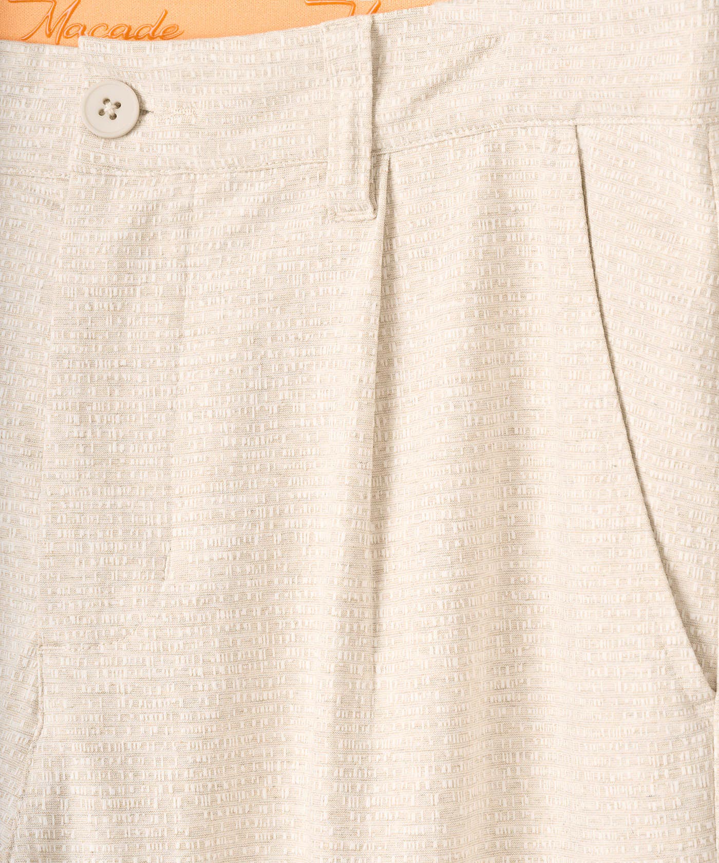 Ridgeweave Pleated Trousers - Sand