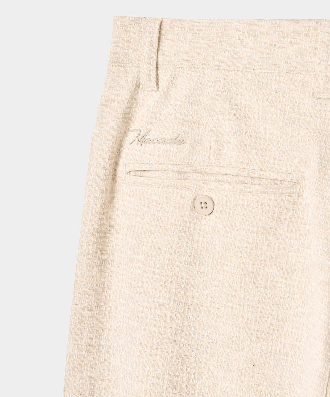 Ridgeweave Pleated Trousers - Sand
