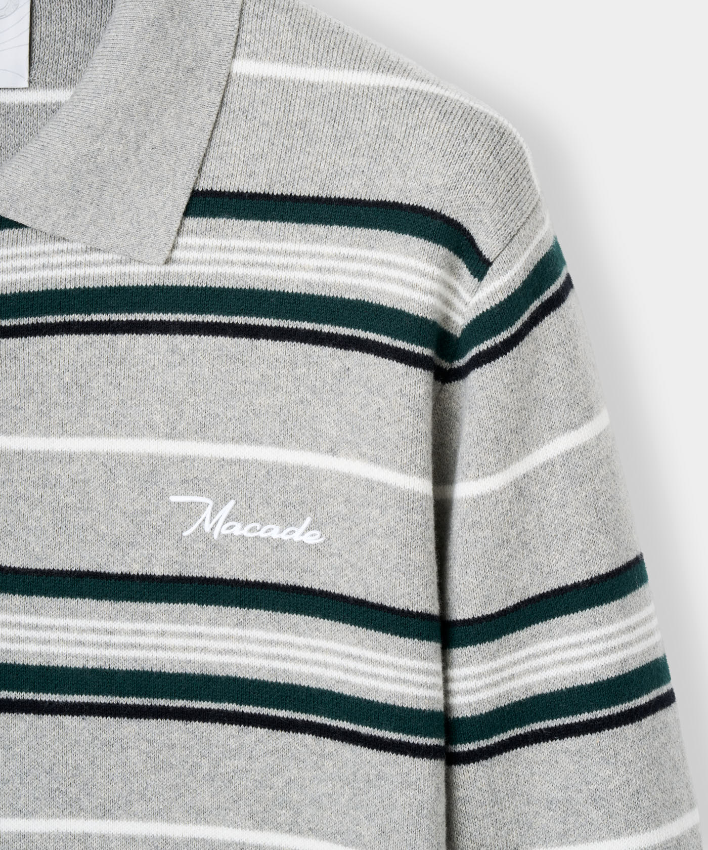 Theo Knit Polo Sweater - Grey Melange