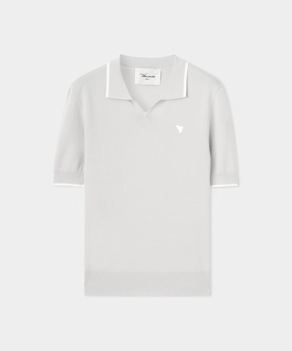 Vera Cropped Polo - Grey