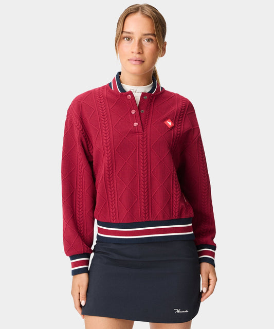 TR Bomber Pullover - Mulberry