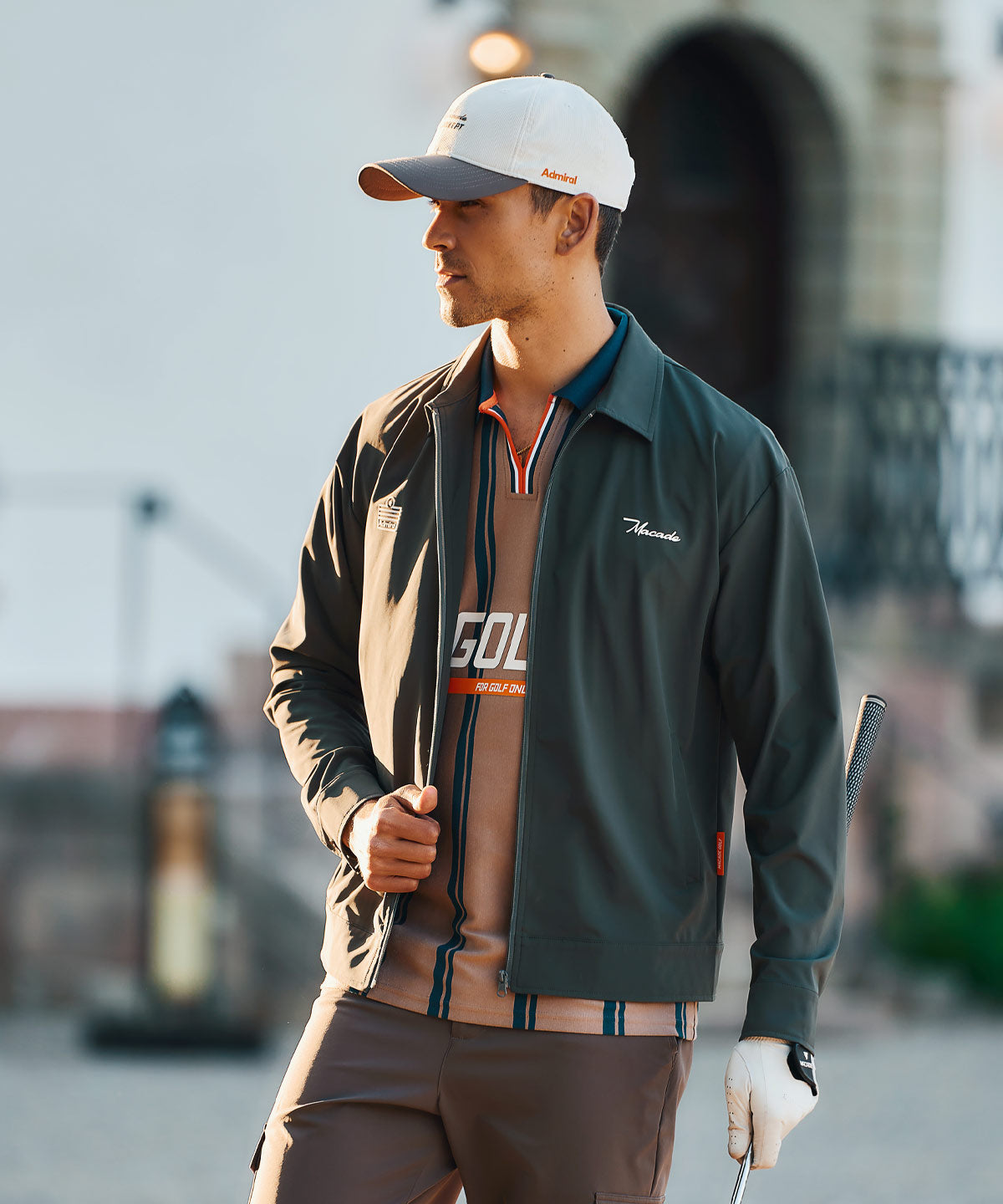 Brown Two Tone Admiral Snapback Macade Golf