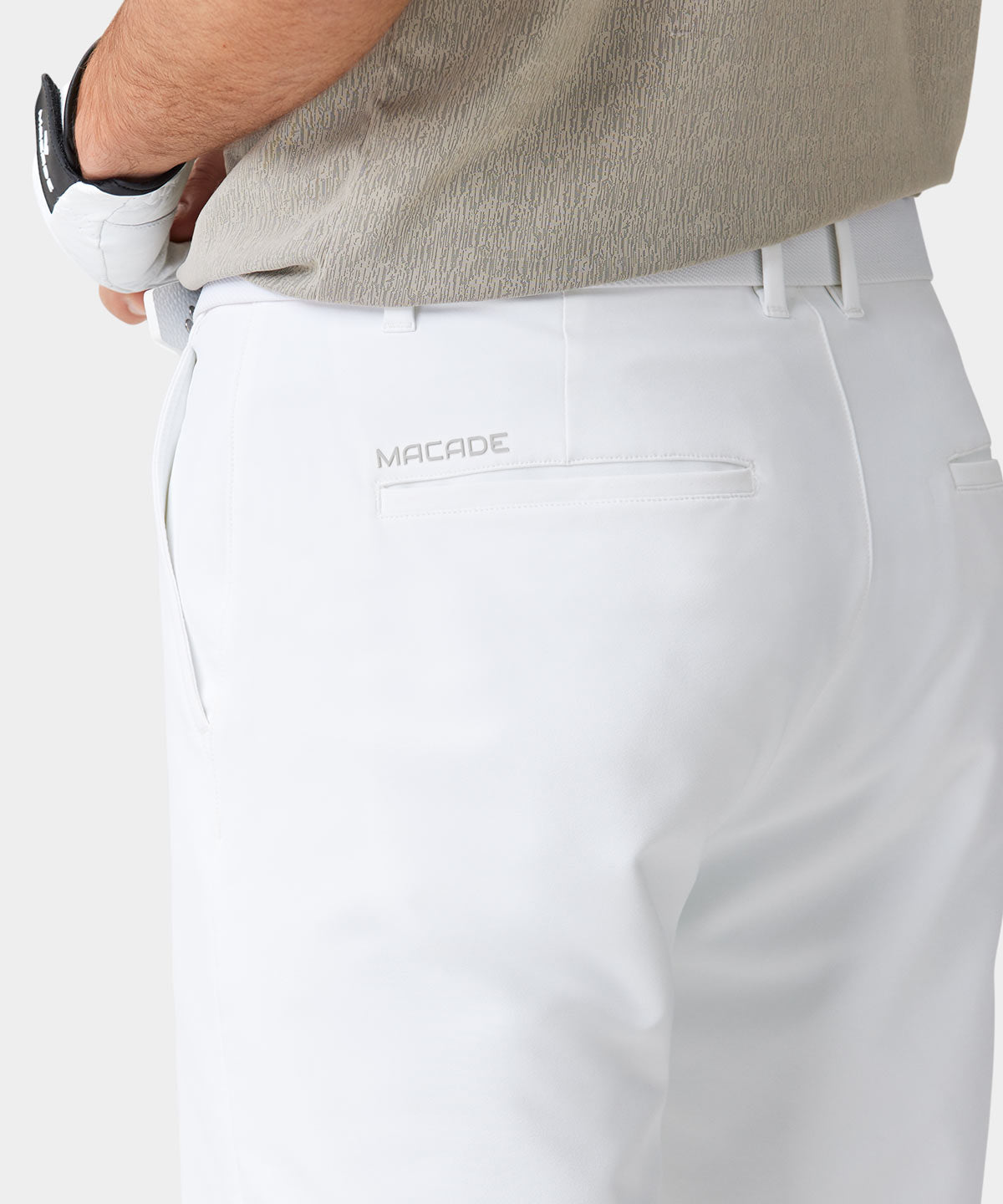 White Four-Way Stretch Shorts - Macade Golf
