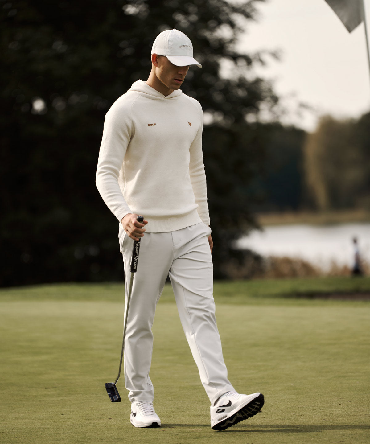 White Golf Crossover Hoodie Macade Golf