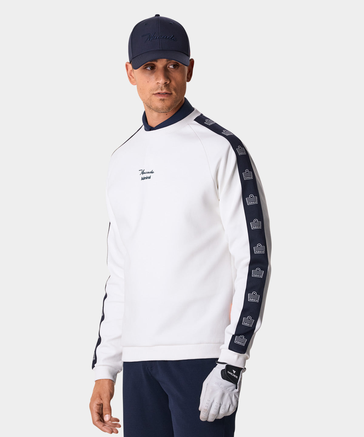 White Kit Admiral Crewneck Macade Golf