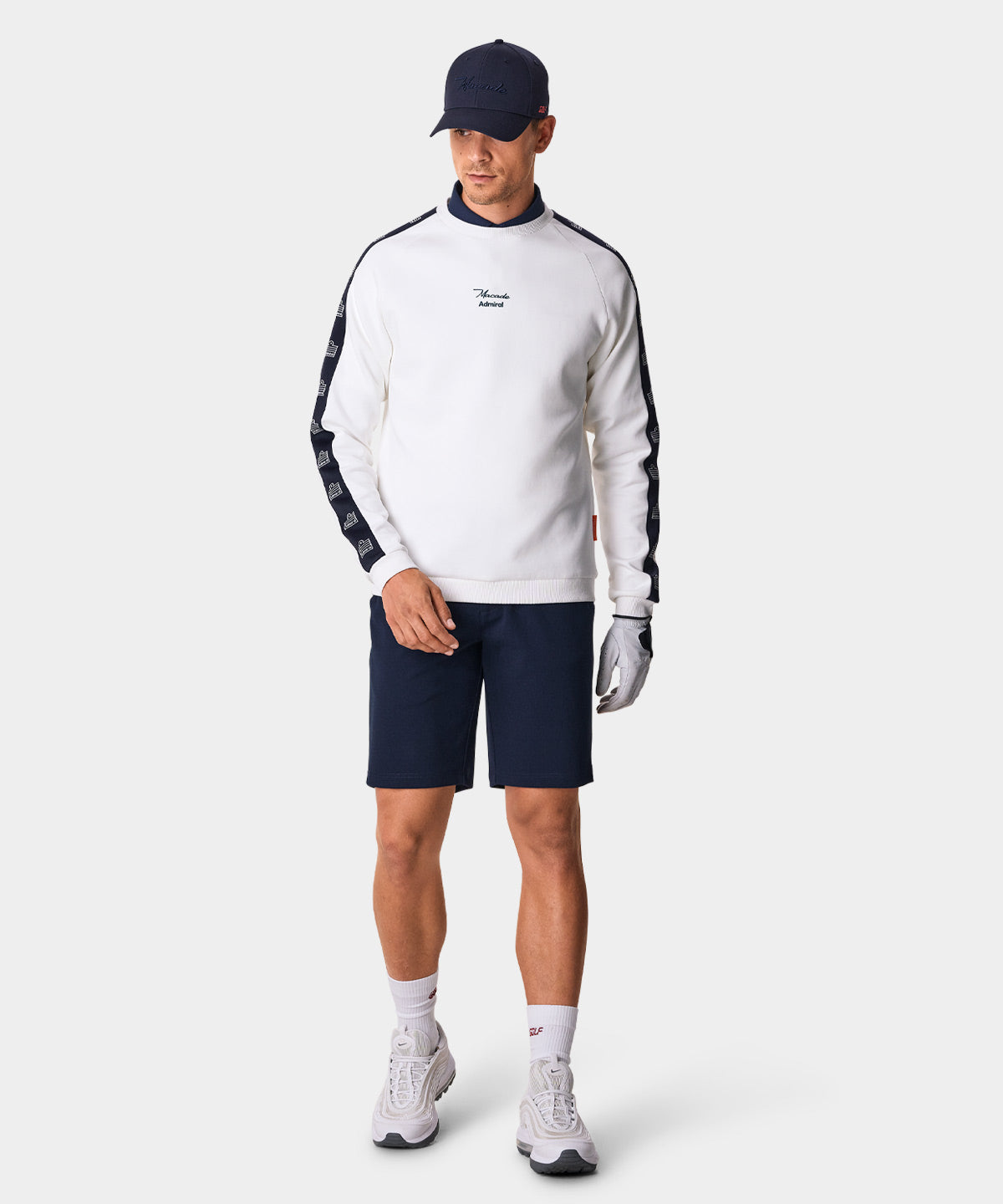 White Kit Admiral Crewneck Macade Golf