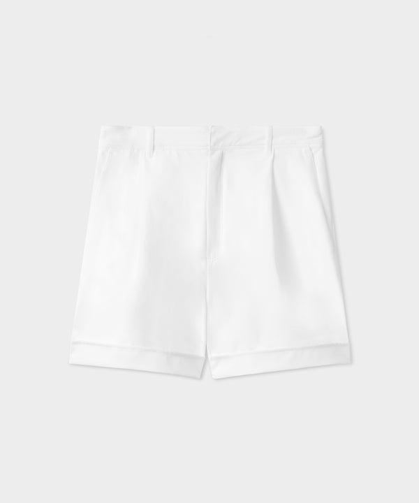 Pleated Course Shorts - Ivory