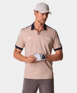 Tan Open Collar Admiral Shirt Macade Golf