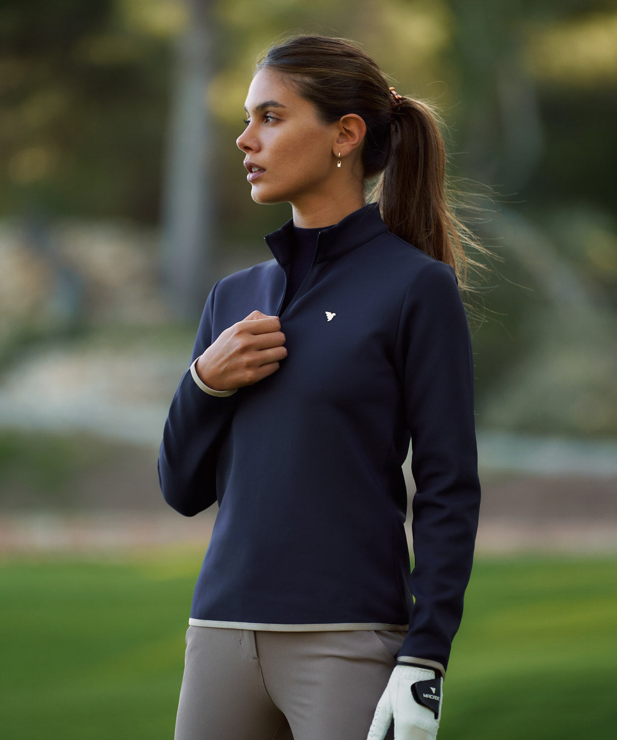 Dark Blue Therma Quarter Zip Macade Golf