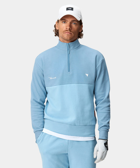 Slate Range Block Zip Sweater Macade Golf