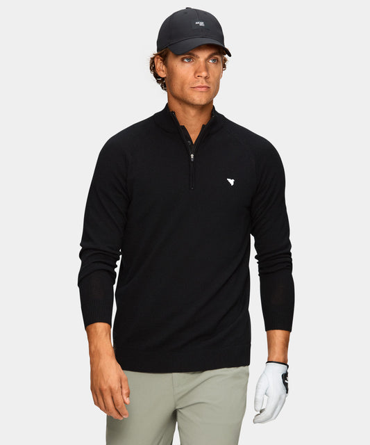 Black Merino TX Quarter Zip Macade Golf