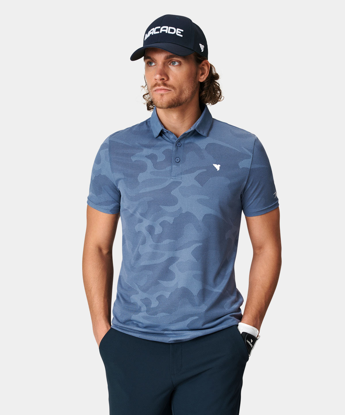 Nolan Stone Blue Camo Shirt - Macade Golf