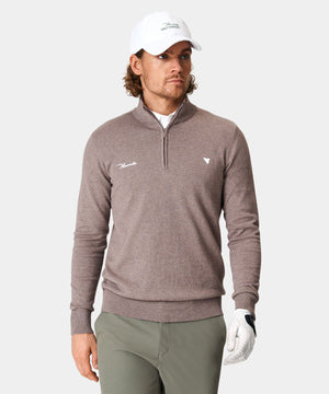 Brown TX Tour Quarter Zip Macade Golf