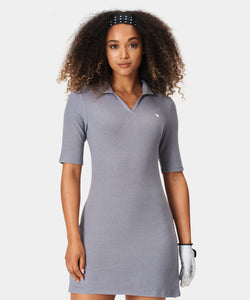 Grey TB Open Collar Dress Macade Golf