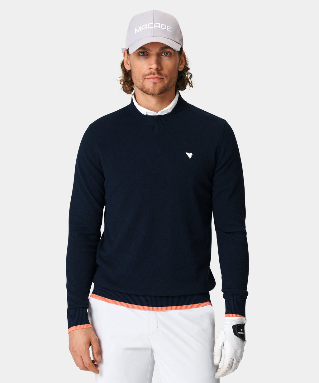 Navy Tour Bomber Sweater Macade Golf
