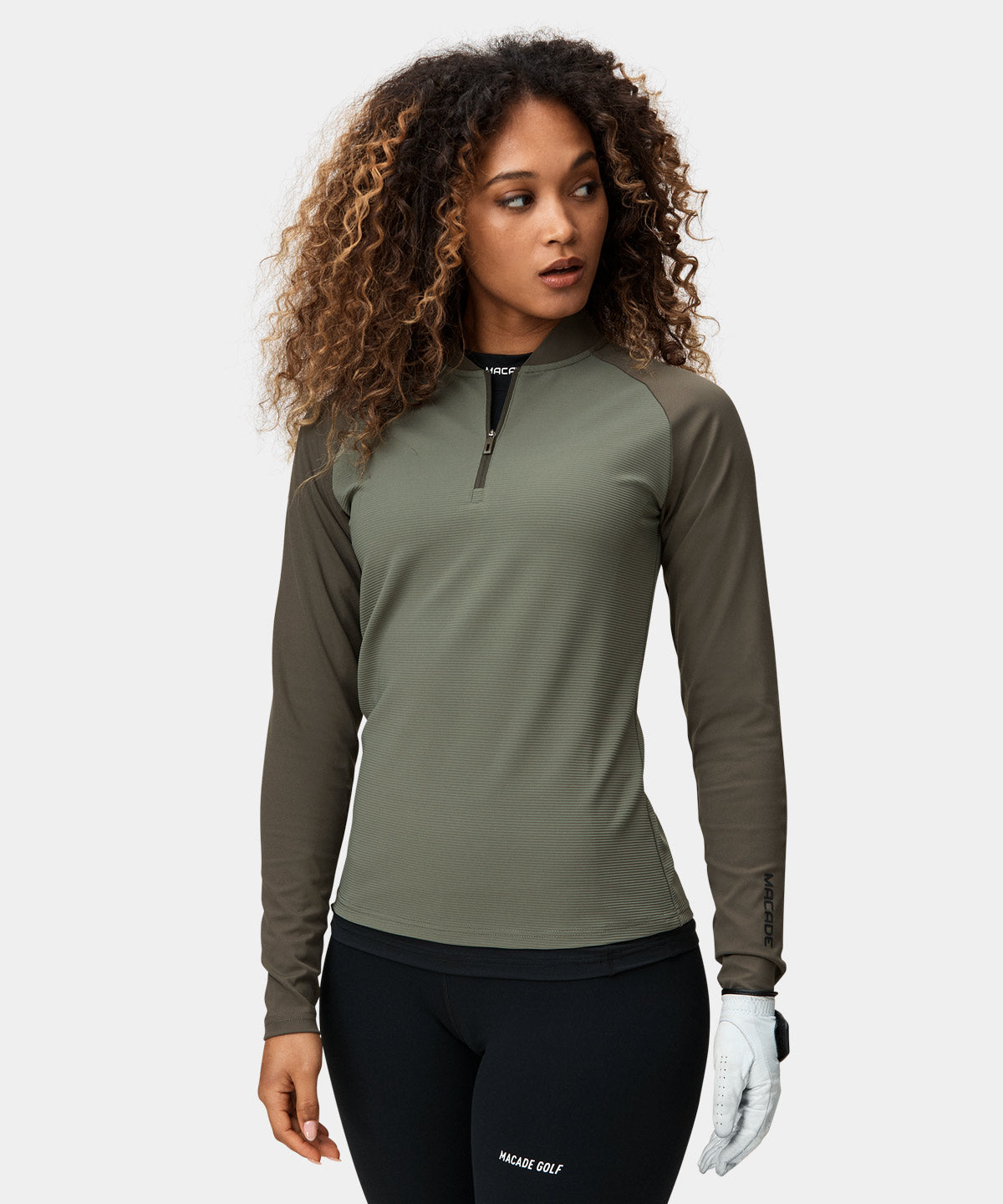 Pine Green Tech Bomber Zip Macade Golf
