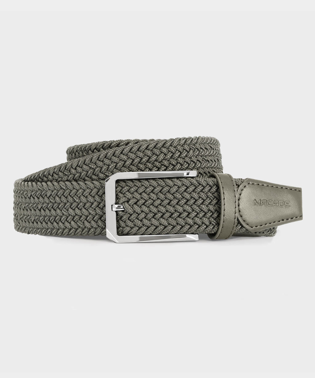 Men's Elastic Jade Green Belt Macade Golf