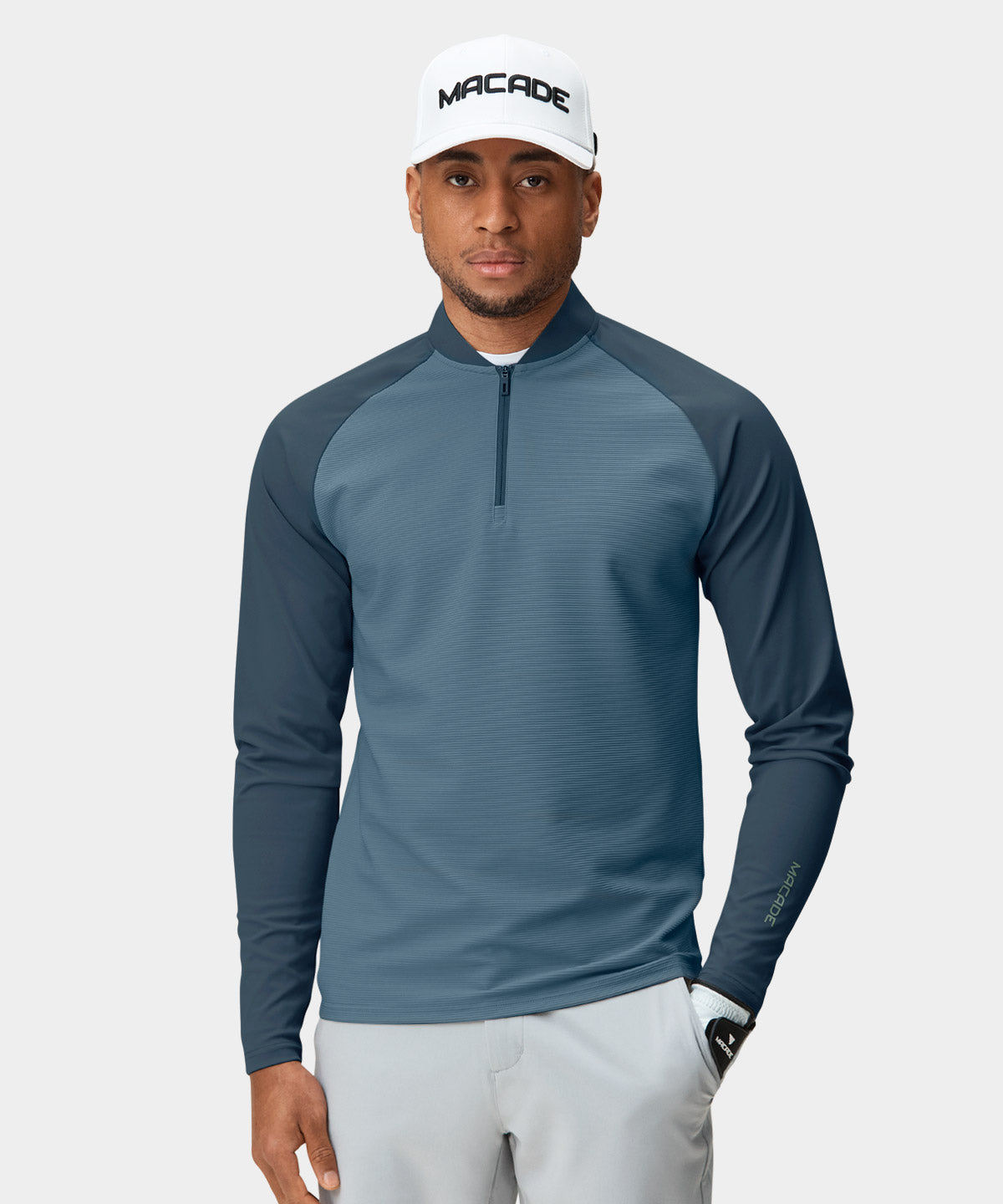 Slate Tech Bomber Zip Macade Golf