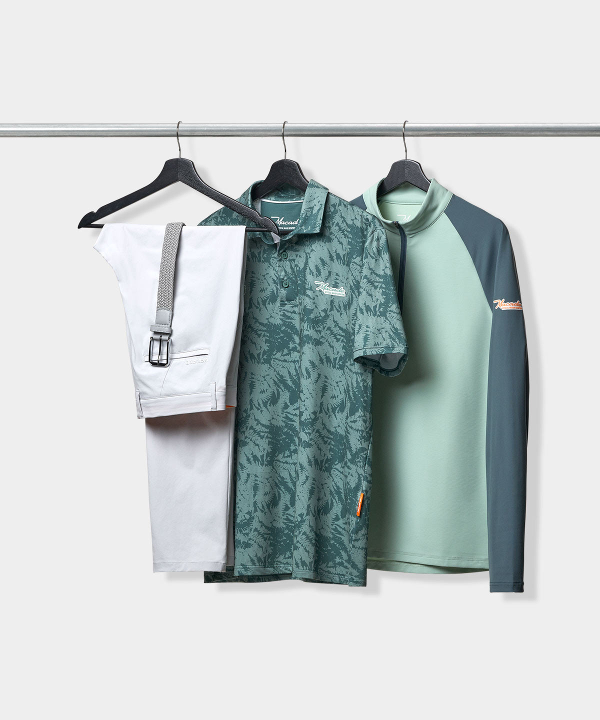 Pampas Mint Script Quarter Zip Macade Golf
