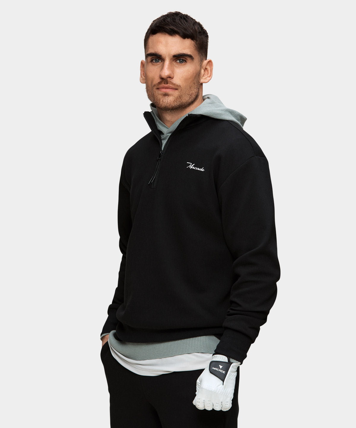 Black Range Zip Sweater Macade Golf