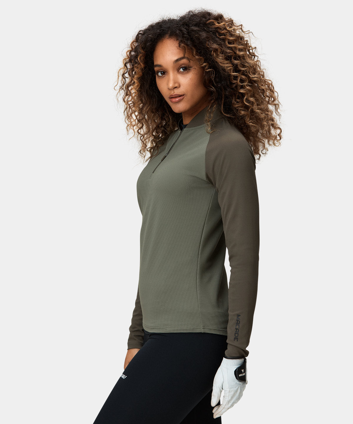 Pine Green Tech Bomber Zip Macade Golf