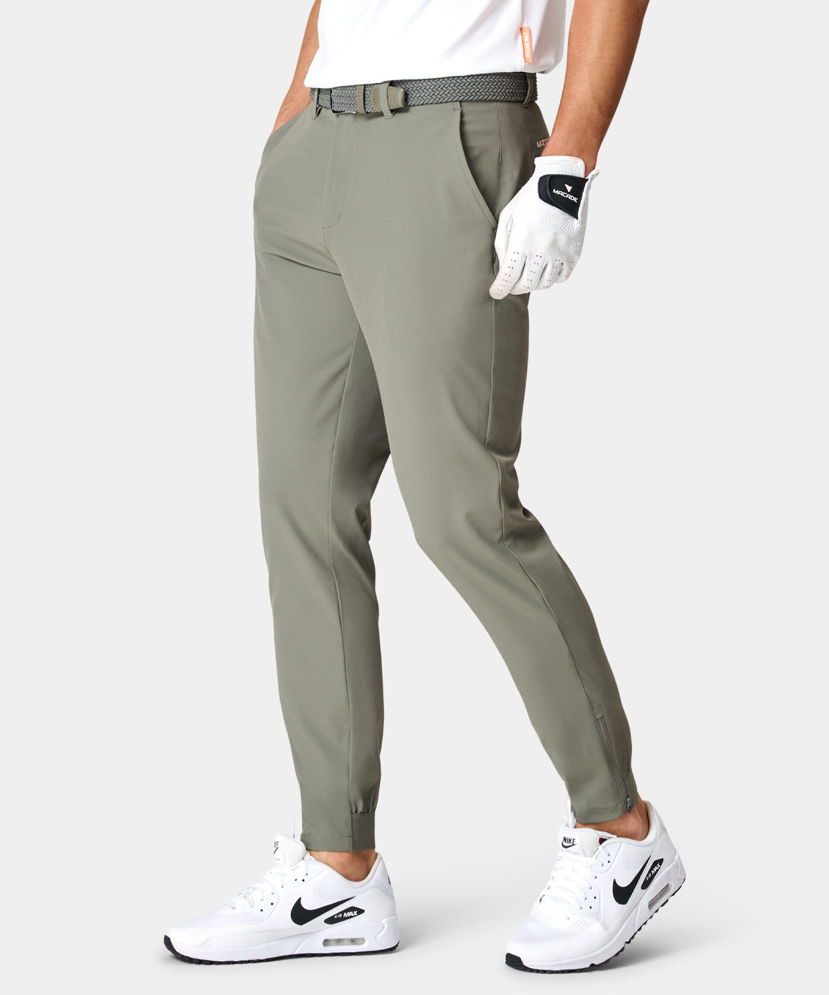 Jade Green Four-Way Stretch Jogger Macadegolf