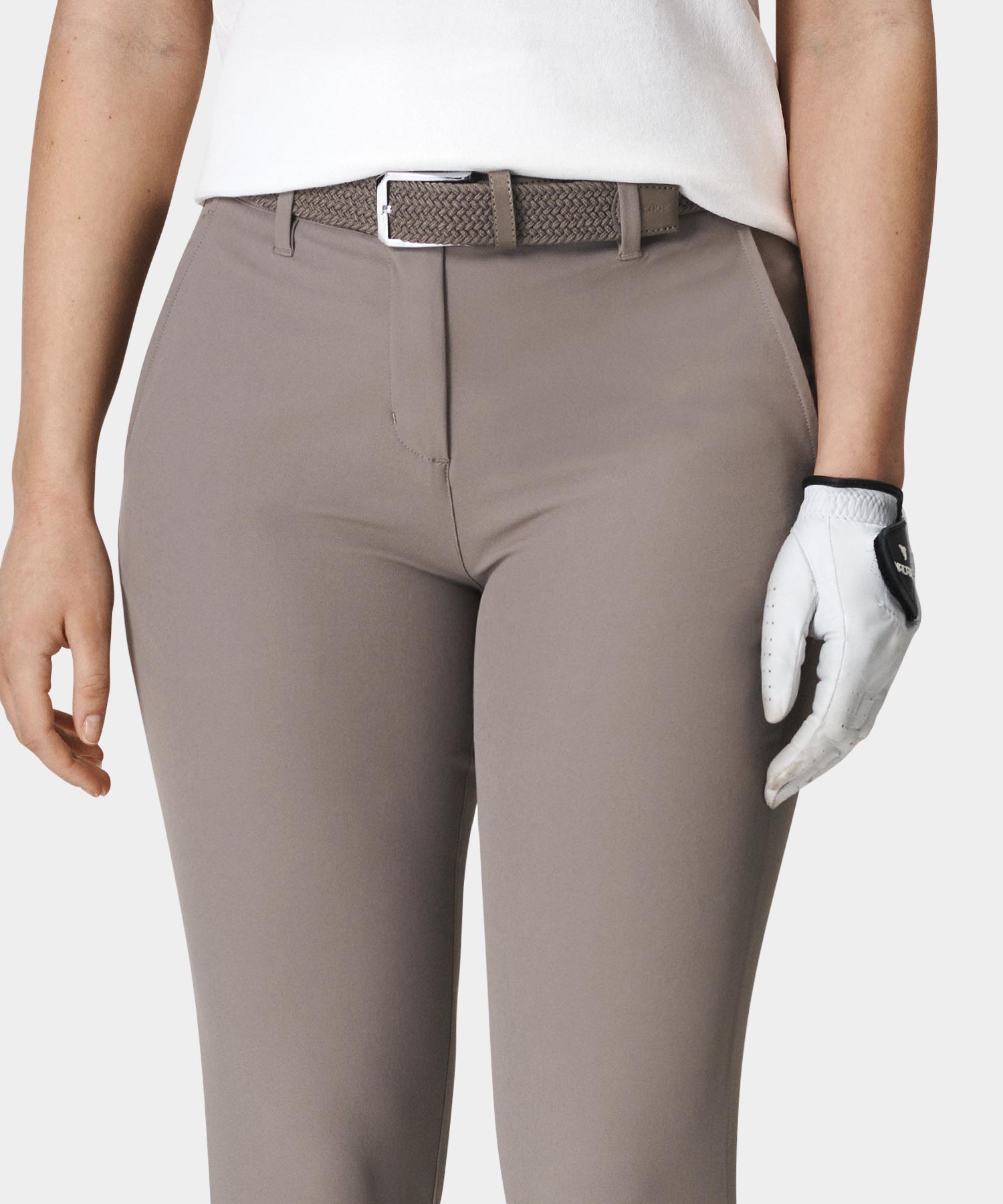 Women's Elastic Tan Belt Macade Golf