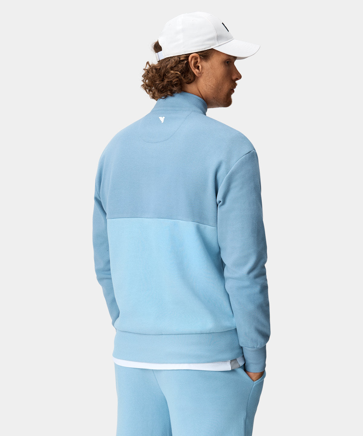 Slate Range Block Zip Sweater Macade Golf