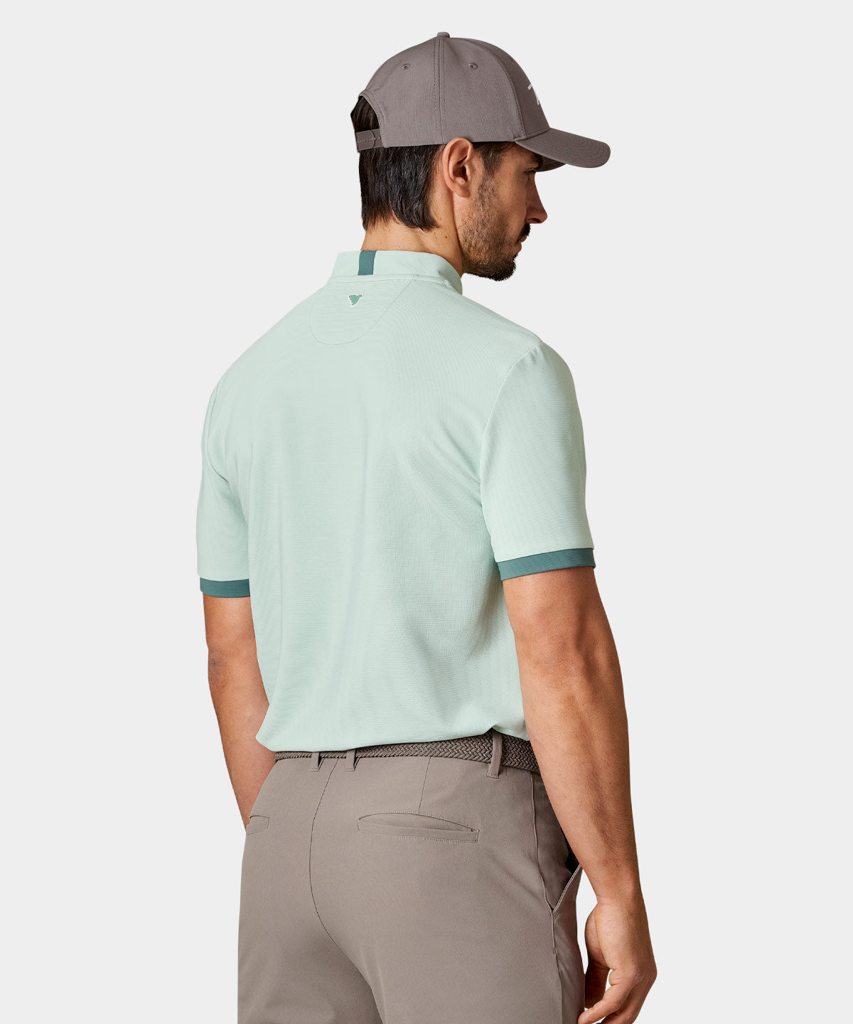 Pampas Mint Script Bomber Shirt Macade Golf