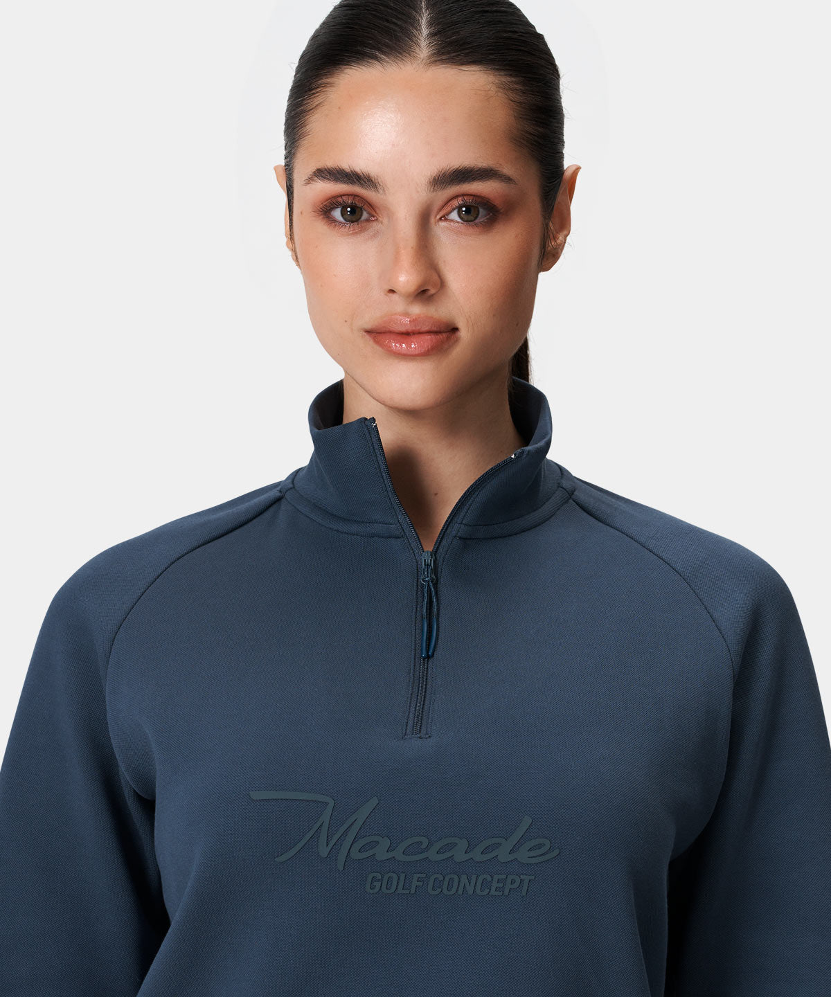 Navy Range Zip Sweater Macade Golf