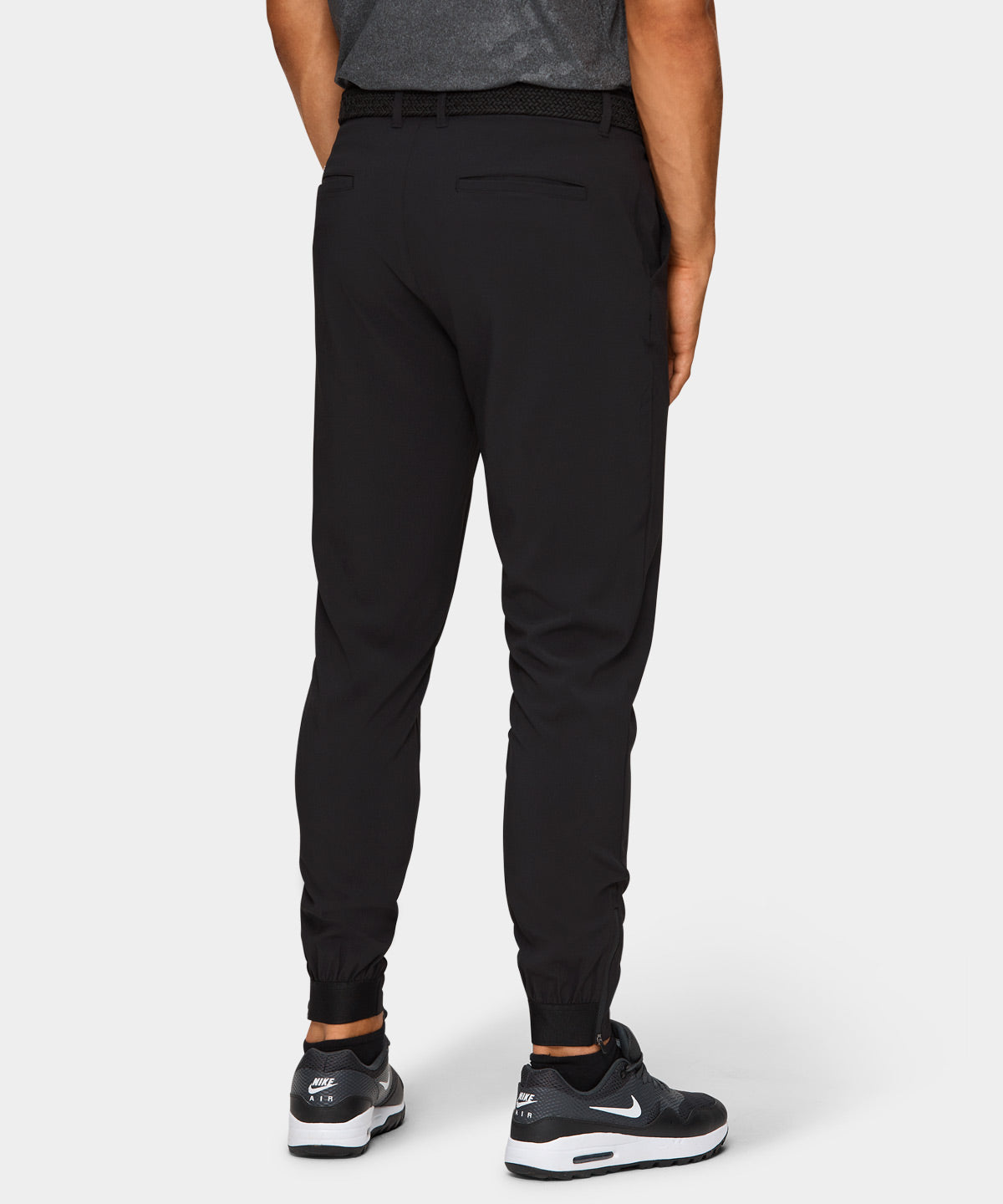 Black Four-Way Stretch Jogger Macadegolf