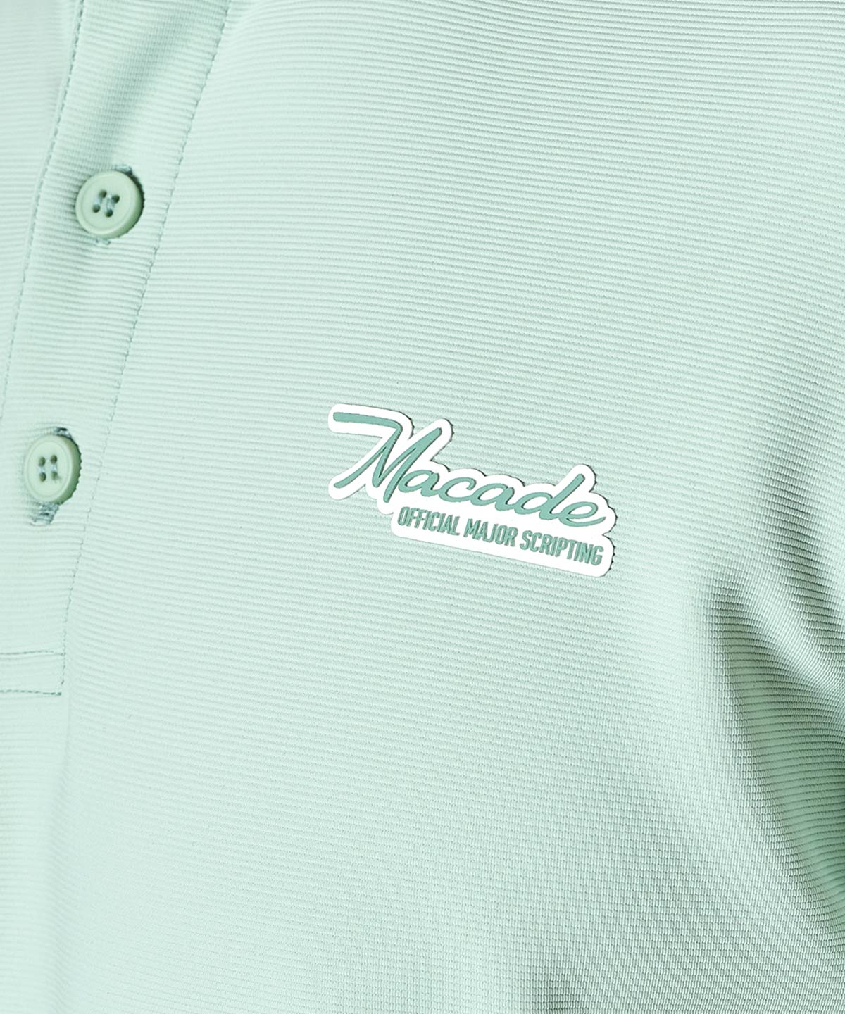 Pampas Mint Script Bomber Shirt Macade Golf
