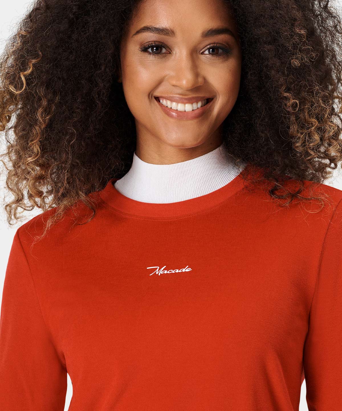 Red Brushed Tour Crewneck Macade Golf