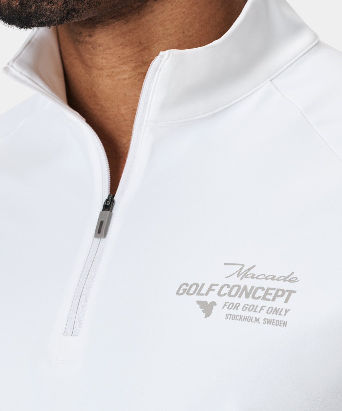 White Tour Quarter Zip Macade Golf