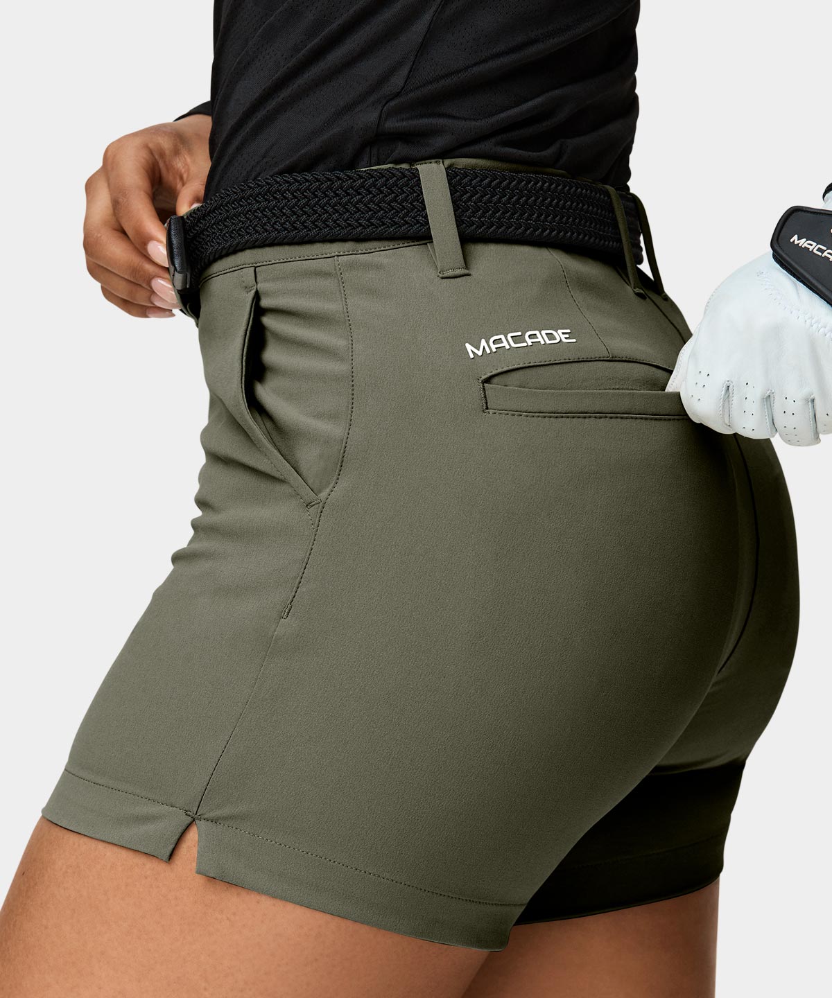 Olive Flex Shorts Macade Golf